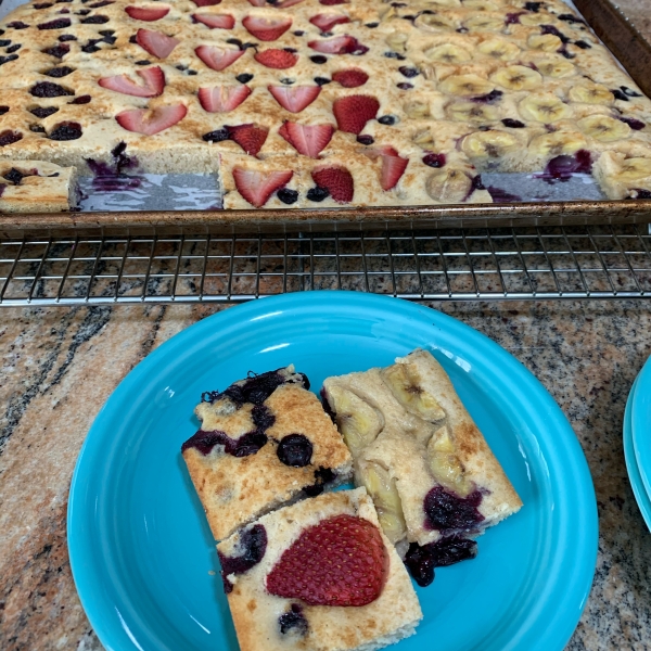 Sheet Pan Blueberry Muffin Tops