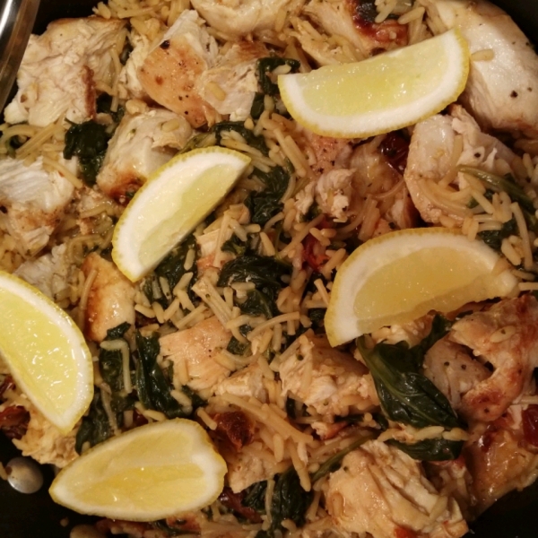 Tuscan Chicken Skillet with Kale & Sun-Dried Tomatoes