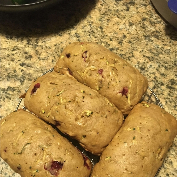 Citrus Cranberry Zucchini Bread