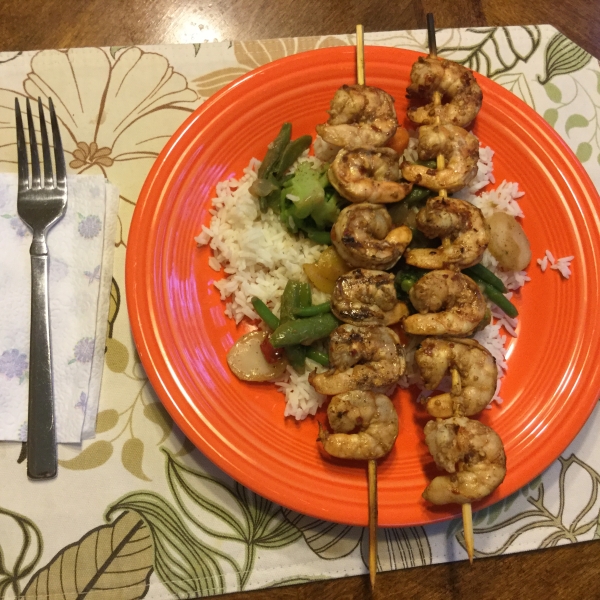 Grilled Kung Pao Shrimp