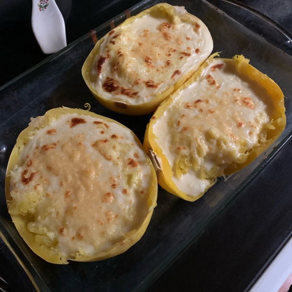 Skinny Spaghetti Squash Alfredo