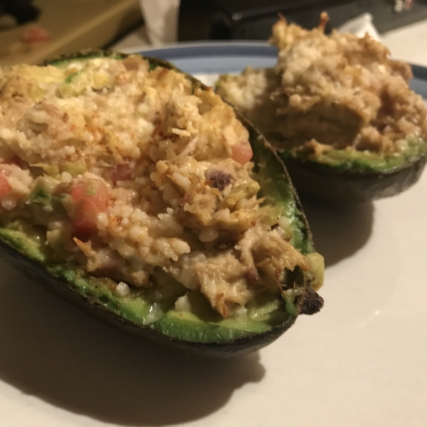 Chicken Stuffed Baked Avocados