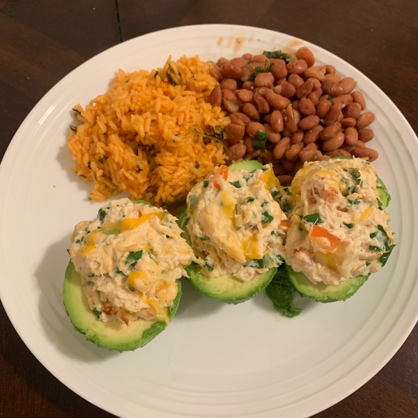 Chicken Stuffed Baked Avocados