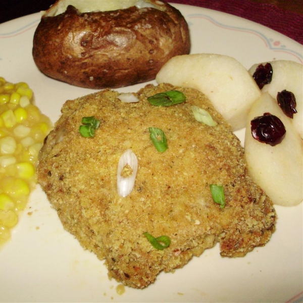 John's Baked Pork Chops Stuffed with Smoked Gouda and Bacon