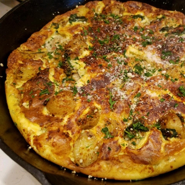 Hangtown Fry with Parmesan and Fresh Herbs
