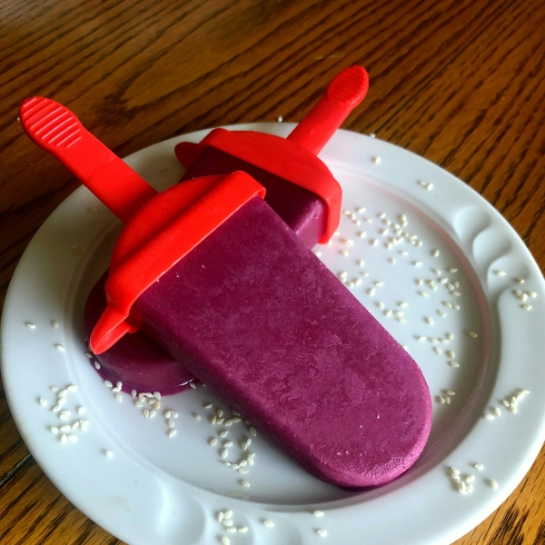 Blackberry-Tahini Ice Pops