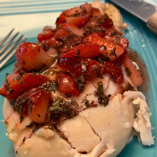 Grilled Chicken Breasts with Fresh Strawberry Salsa