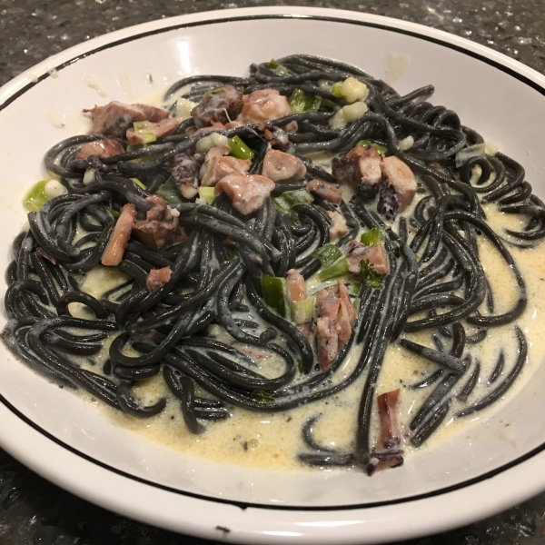 Squid Ink Pasta with Calamari