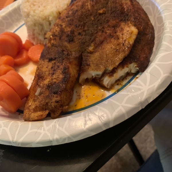 Blackened Catfish and Spicy Rice