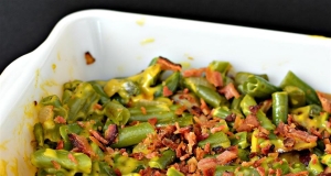 Cheesy Green Beans with Bacon