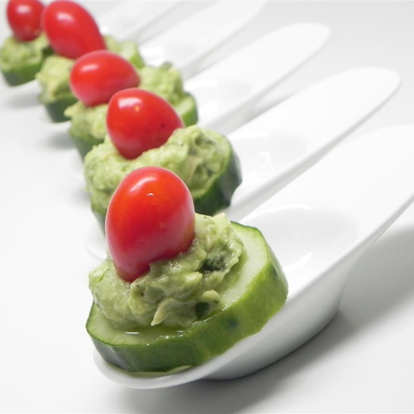 Avocado Basil Cucumber Bites