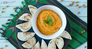 Spicy Roasted Red Pepper and Feta Hummus