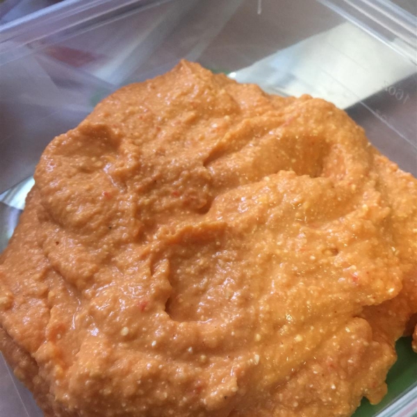 Spicy Roasted Red Pepper and Feta Hummus