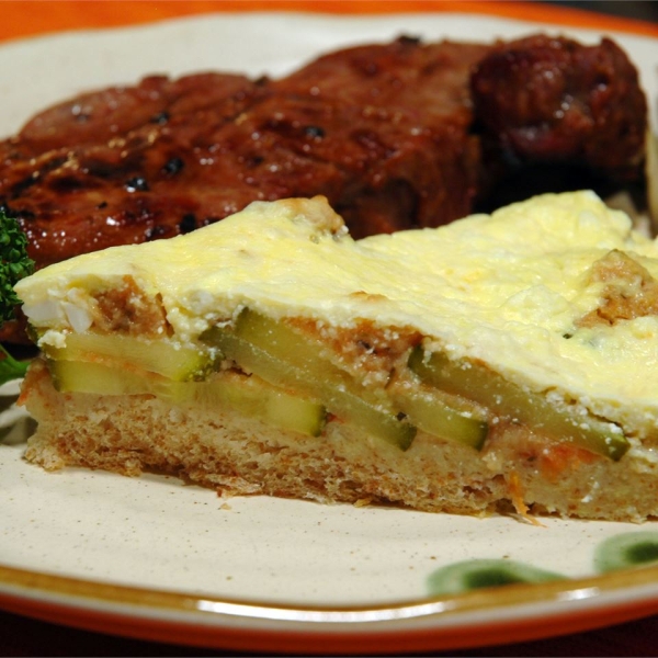 Bread Crust Zucchini Quiche