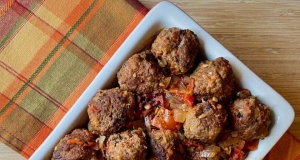 Bison Meatballs with Tomatoes and Herbs