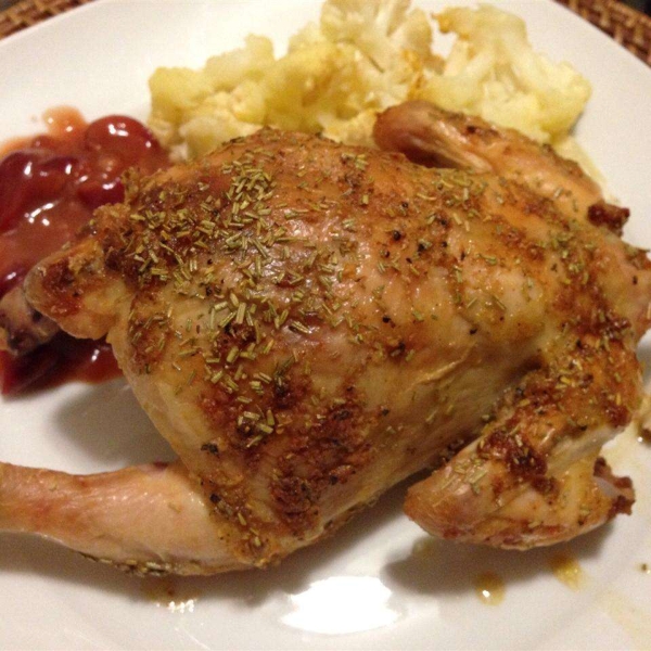 Cornish Hen with Tart Cherry Sauce