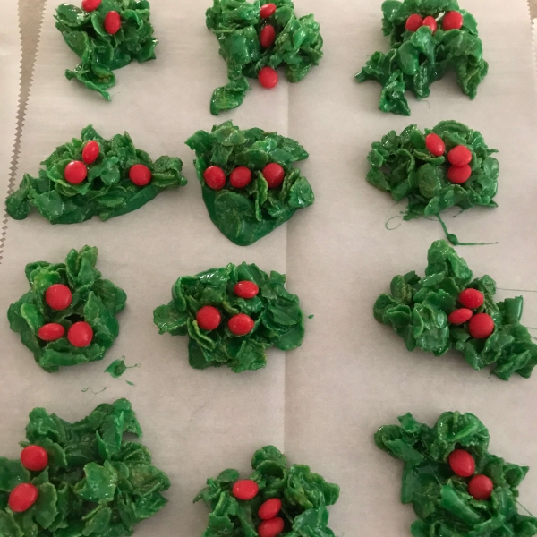 Holly Christmas Cookies