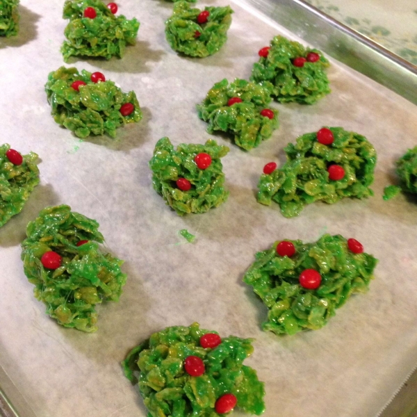 Holly Christmas Cookies