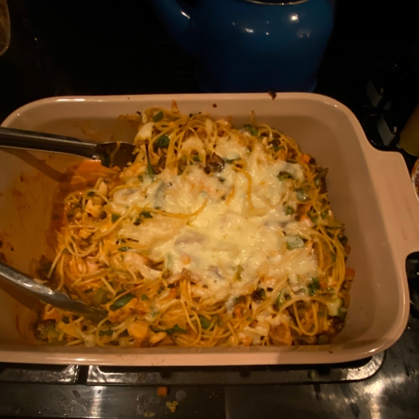 Spaghetti Chicken Casserole