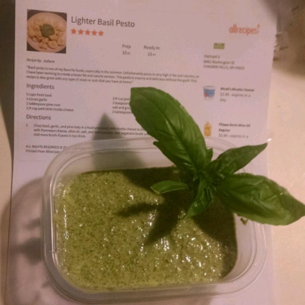 Lighter Basil Pesto