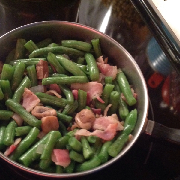 Mushroom and Bacon Green Beans