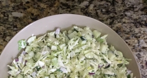 Peppery Coleslaw with Cucumbers and Celery