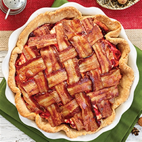 Bacon Topped Holiday Apple Pie