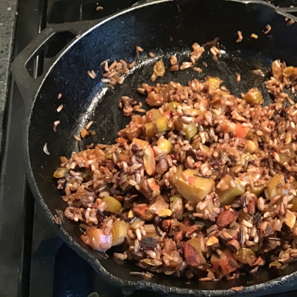 Rhubarb Wild Rice Pilaf