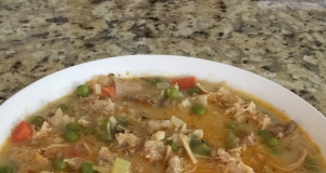 Low-Carb Spicy Turkey Soup with Cauliflower Rice