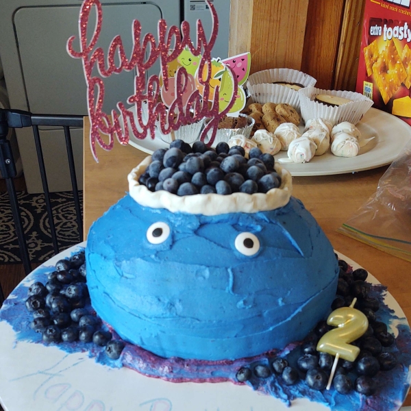 Blueberry Lemon Cake with Buttercream Frosting