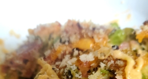 Cheesy Tuna and Zucchini Noodle Casserole