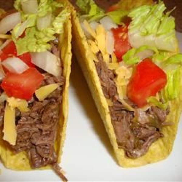 Green Chile Beef Tacos