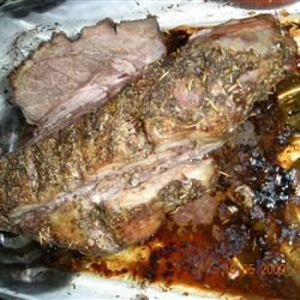 Roast Leg of Lamb with Orange Juice and White Wine