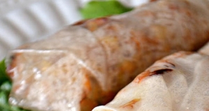 Baked Chicken and Vegetable Rice Paper Rolls