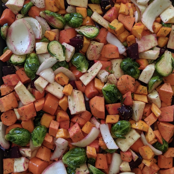 Seasoned Roasted Root Vegetables