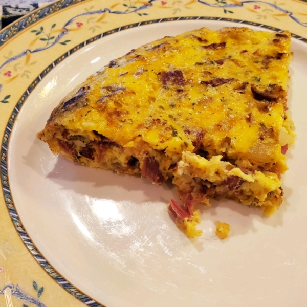 Corned Beef Hash Crustless Quiche