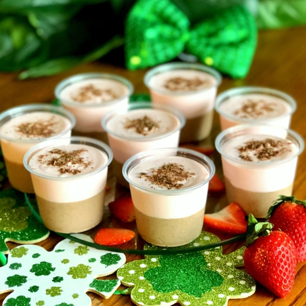 Chocolate-Strawberry-Baileys® Pudding Shots