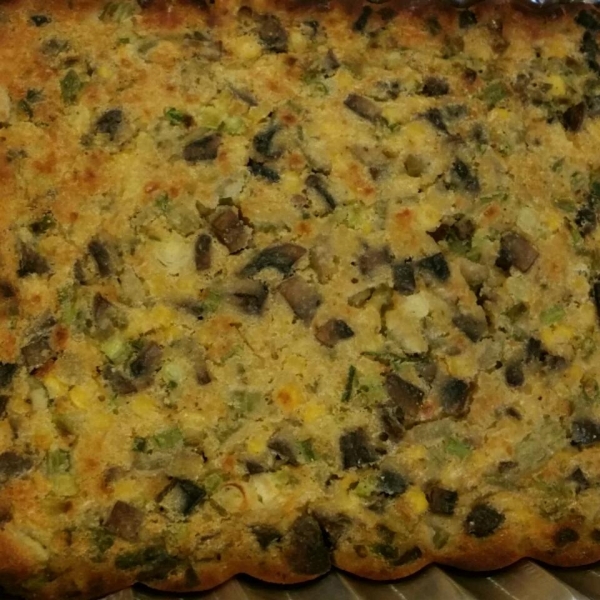 Corn and Porcini Mushroom Cornbread Dressing