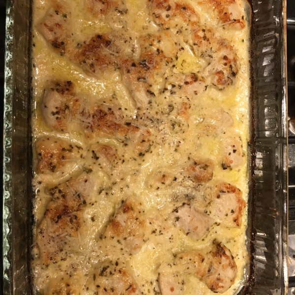 Creamy Baked Asiago Chicken Breasts