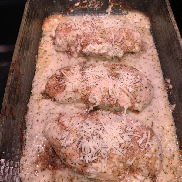 Creamy Baked Asiago Chicken Breasts
