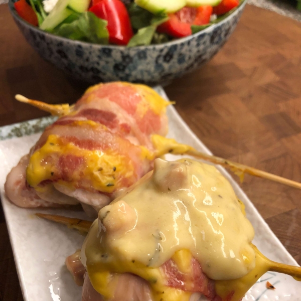 Creamy Bacon-Wrapped Baked Chicken Thighs