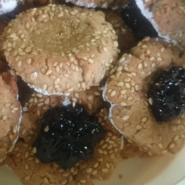 Sesame Thumbprint Cookies