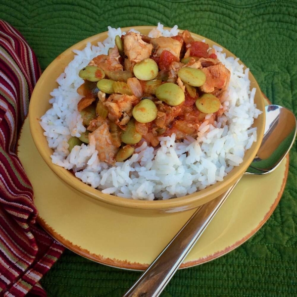 Creole Chicken Stew with Baby Lima Beans