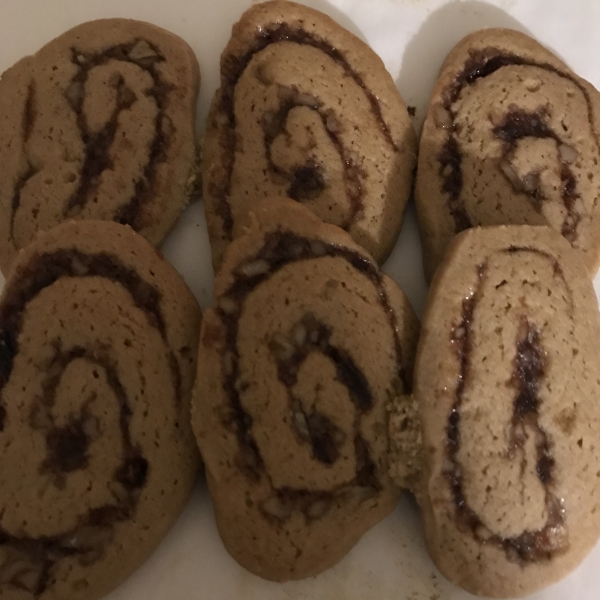 Date Nut Pinwheel Cookies II