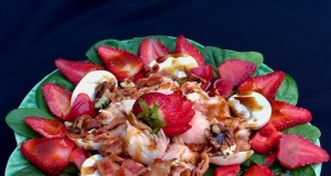 Spinach Salad with Grilled Salmon and Strawberries