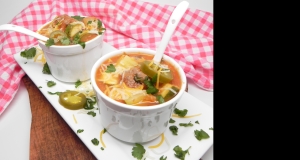 Mexican Meatball and Chipotle Soup (Sopa de Albondigas y Chipotle)