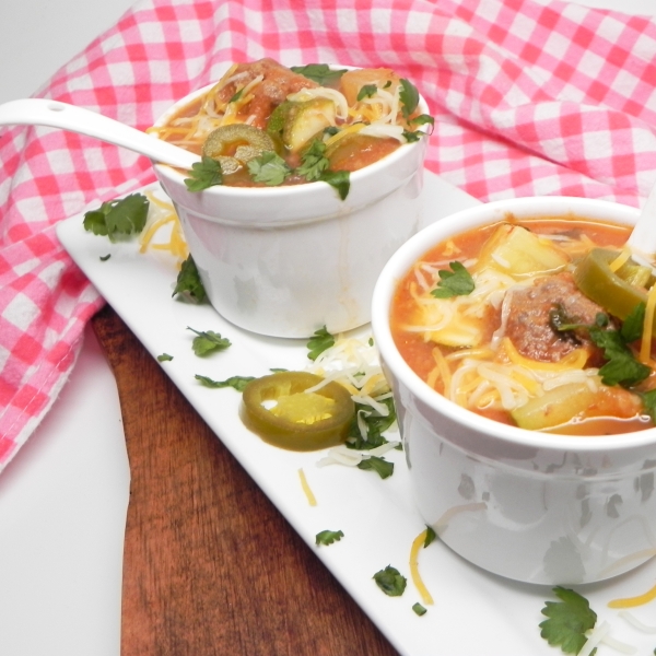 Mexican Meatball and Chipotle Soup (Sopa de Albondigas y Chipotle)