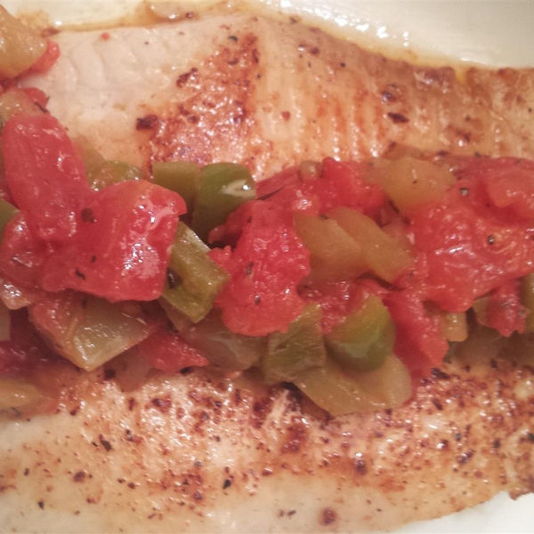 Tilapia with Green Tomato Tapenade