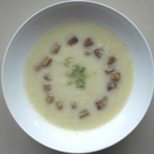 Celery Root Soup with Croutons