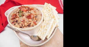 Spicy Black-Eyed Pea Soup with Bacon